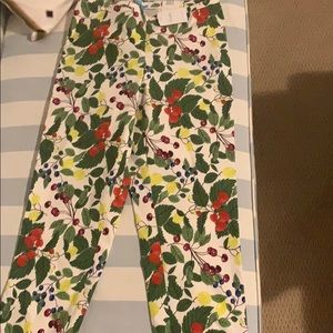 J. McLaughlin Fruit Print Pants Size 0, NWT